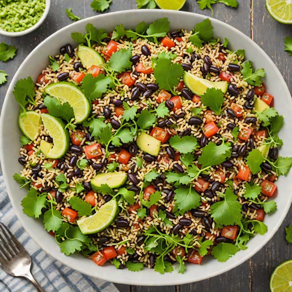 Latin-Inspired Black Bean and Quinoa Salad with Cilantro-Lime Dressing