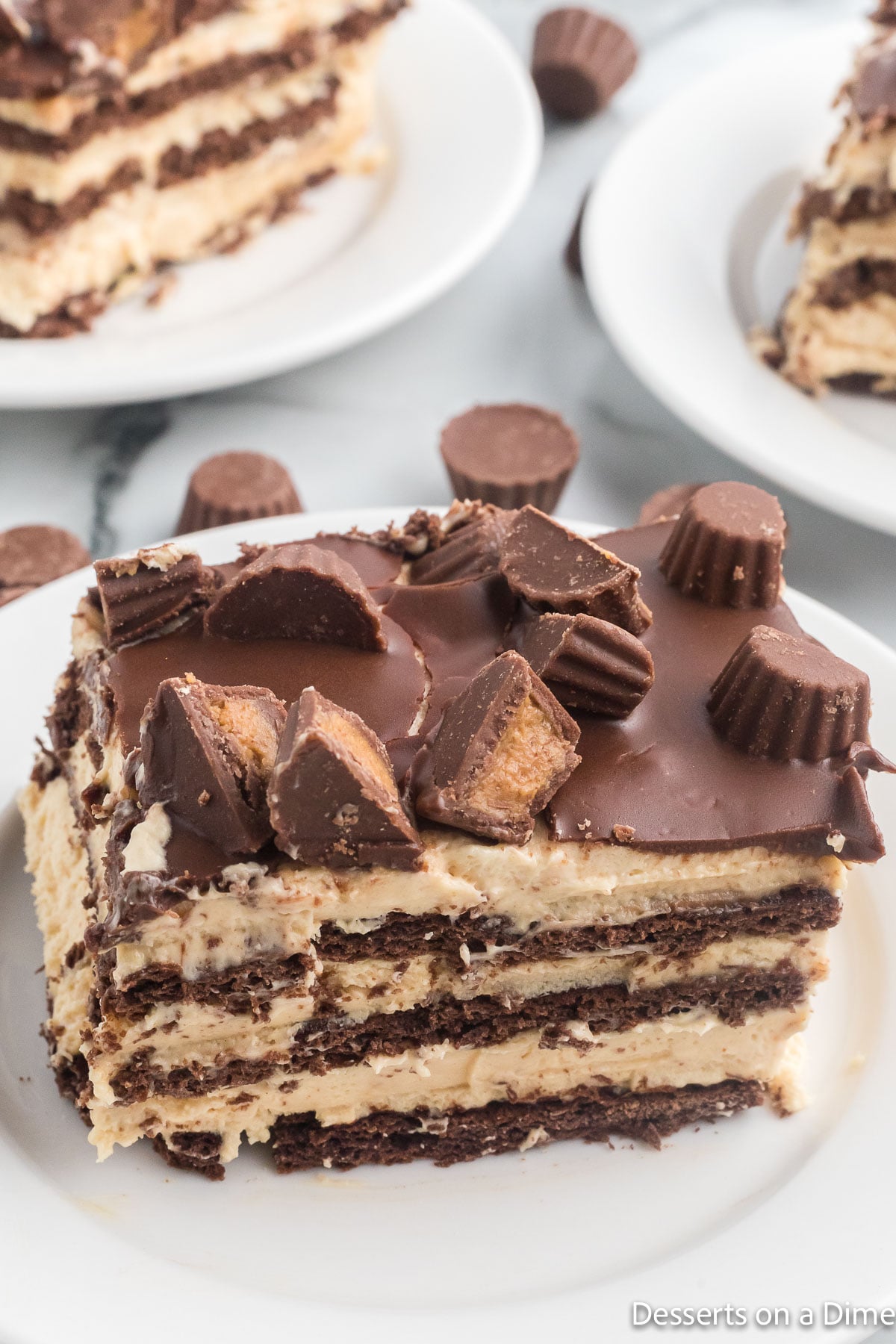 No-Bake Peanut Butter Chocolate Icebox Cake
