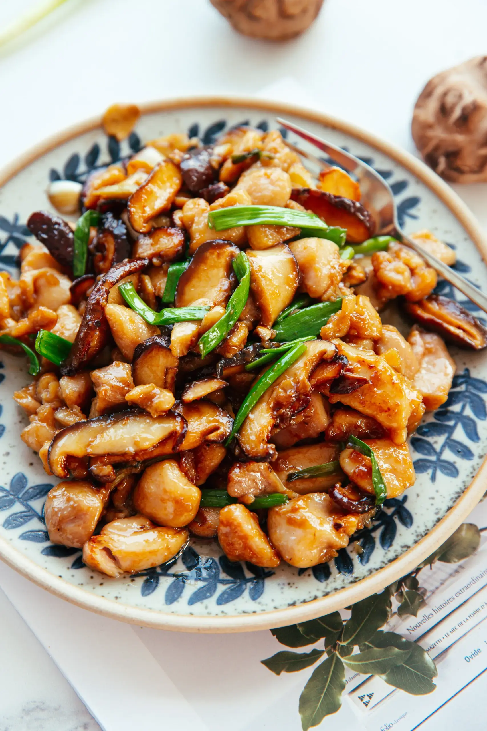 Stir-Fried Chicken with Shiitake Mushrooms and Chinese Sausage