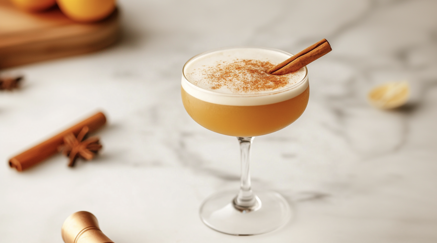 Tequila Whiskey Sour with Honey and Cinnamon