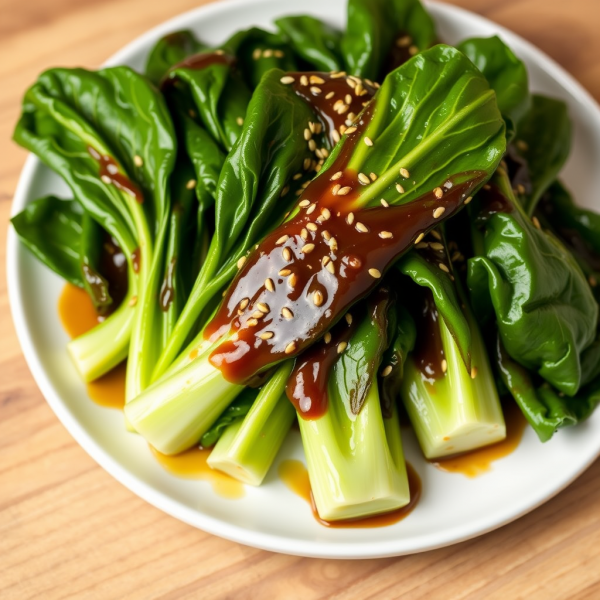 Soy-Glazed Stir-Fried Bok Choy with Garlic