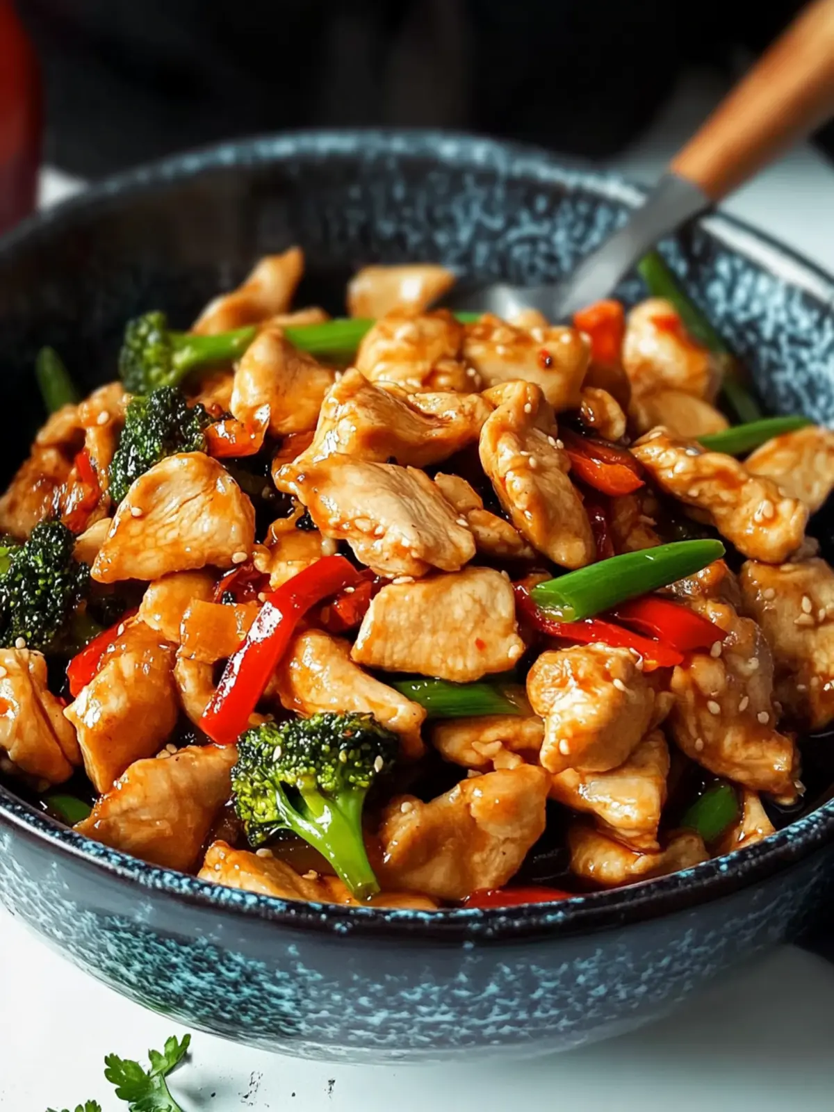 Stir-Fried Hunan Chicken with Garlic and Dried Red Chiles