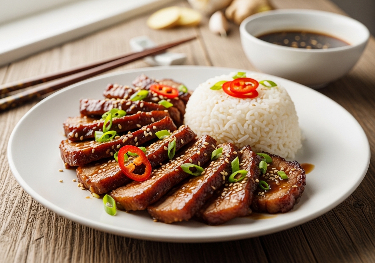 Pan-Seared Shanghai Pork with Ginger-Soy Glaze