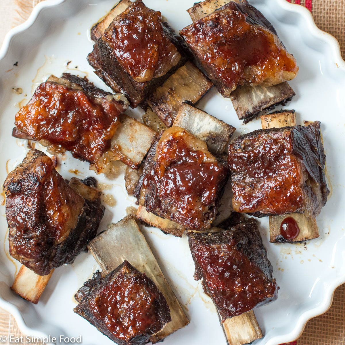 Simple Boiled and Oven-Baked Beef Short Ribs with BBQ Glaze