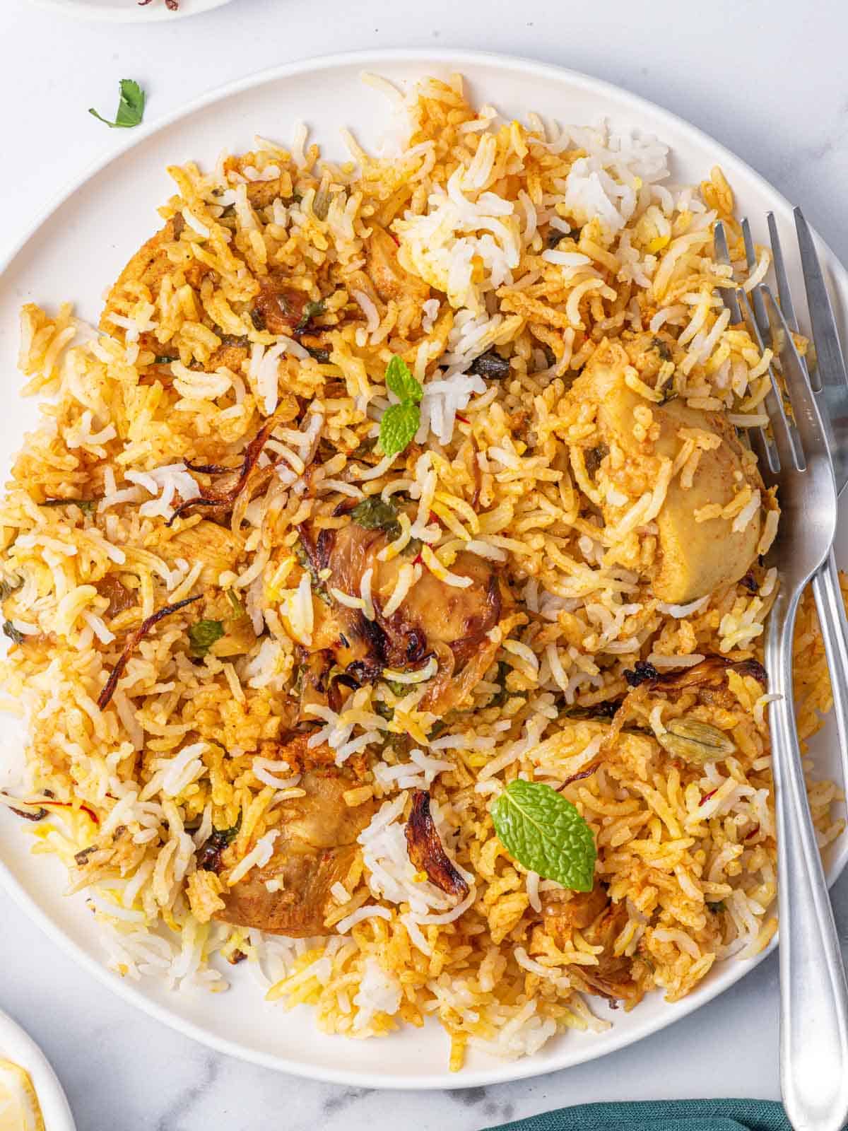 One-Pot Spiced Chicken Biryani with Caramelized Onions