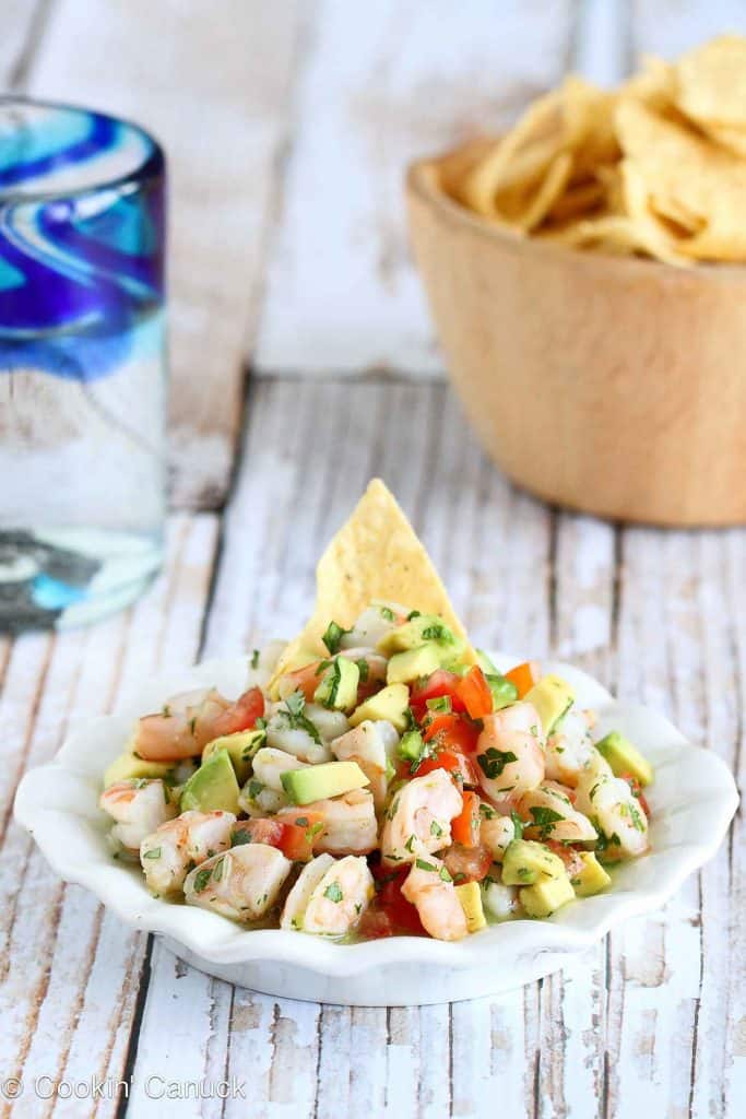 Tequila-Infused Ceviche with Avocado and Cherry Tomatoes