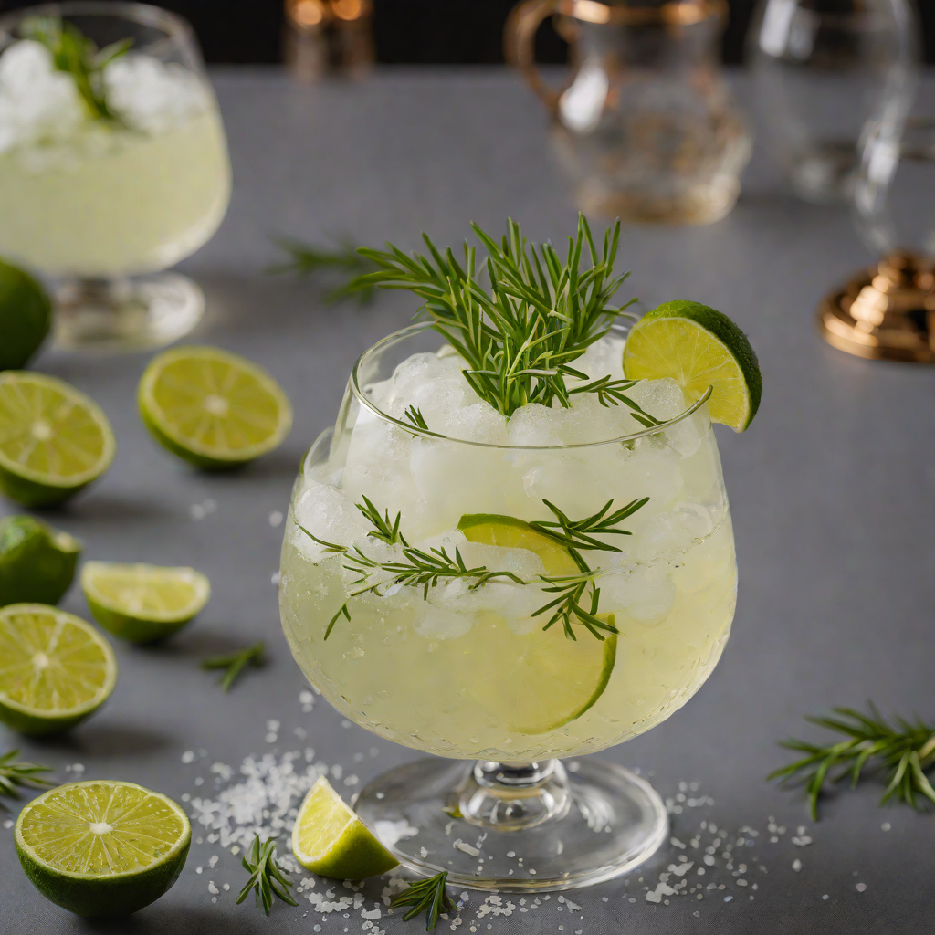 Rosemary Gin Gimlet with Lime Foam