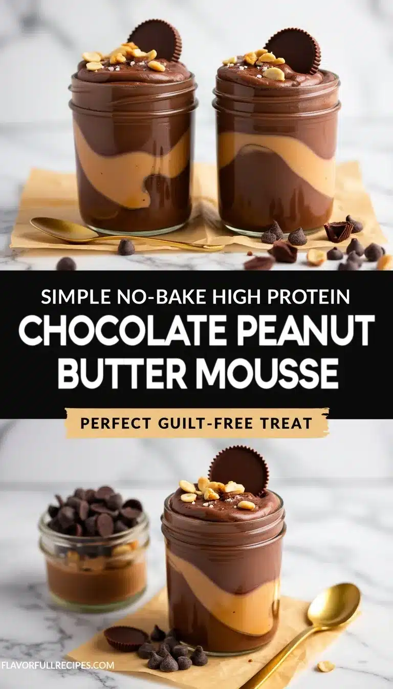 No-Bake Keto Chocolate Peanut Butter Mousse