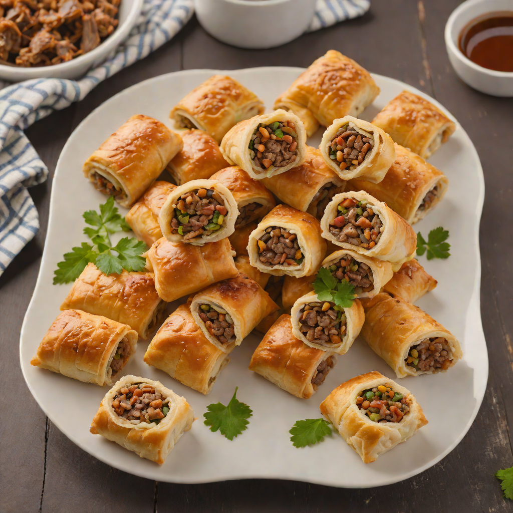 Oven-Baked Aussie Sausage Rolls with Spiced Beef Filling