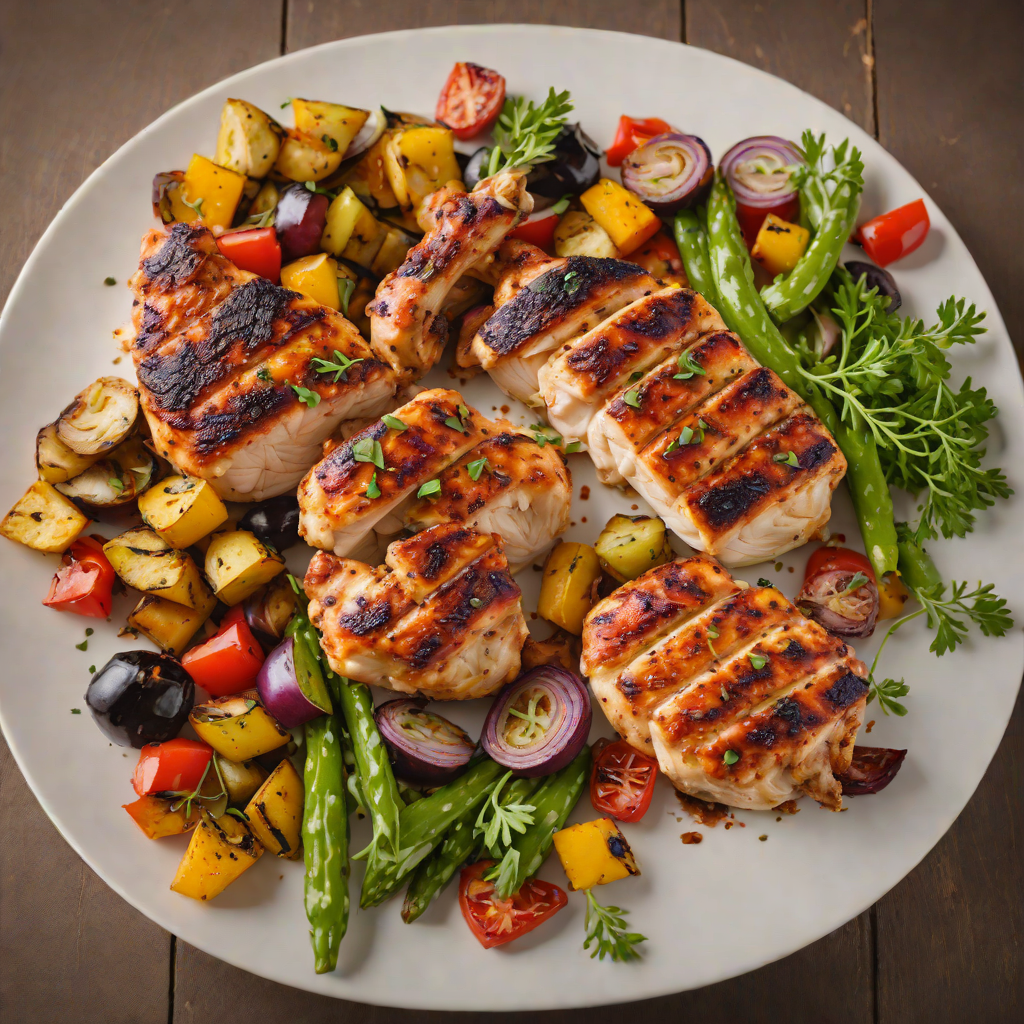 Grilled Cajun-Spiced Chicken with Roasted Vegetables