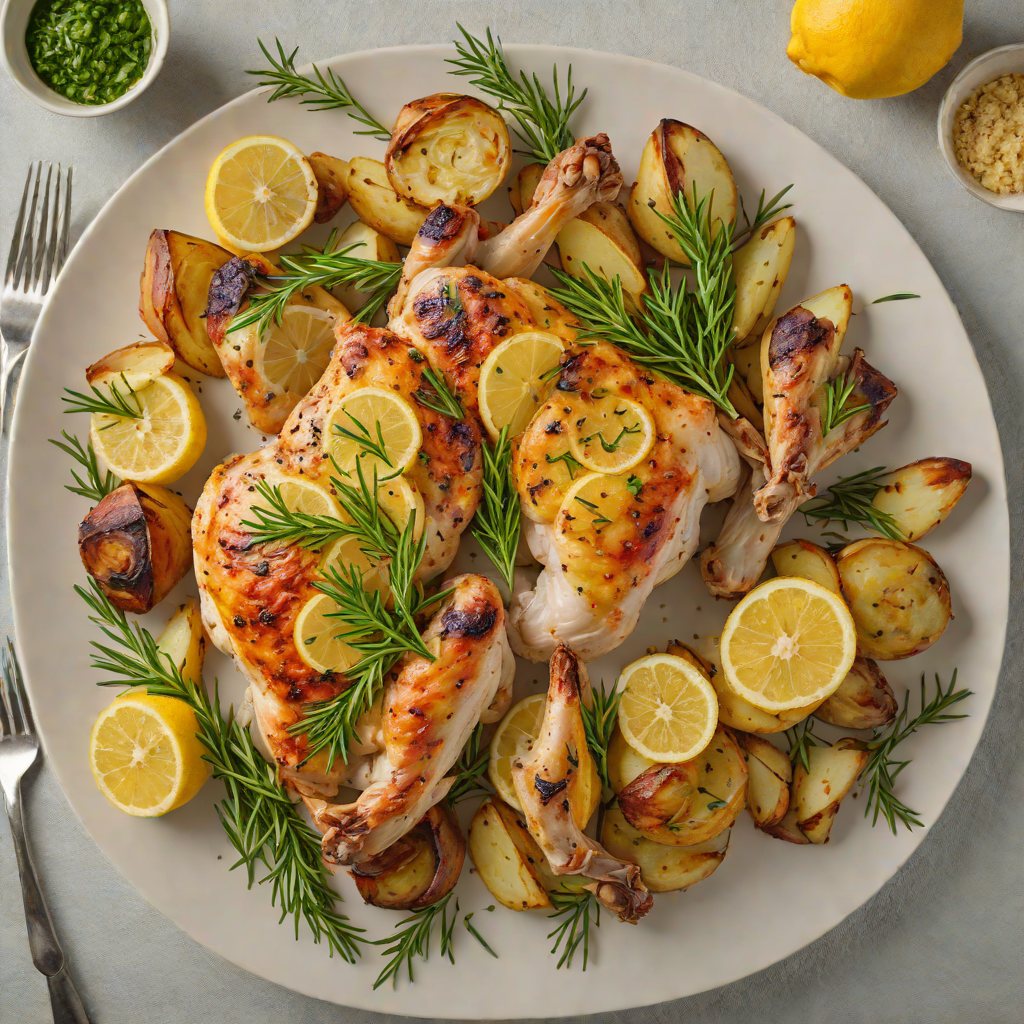 Half-Baked Lemon-Rosemary Chicken with Roasted Potatoes