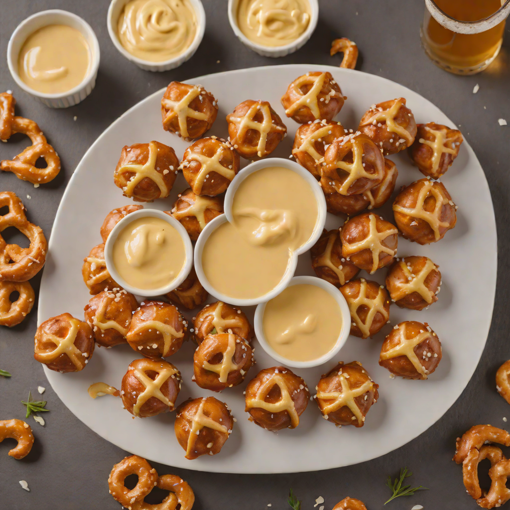 Beer-Infused Pretzel Bites with Beer Cheese Dip