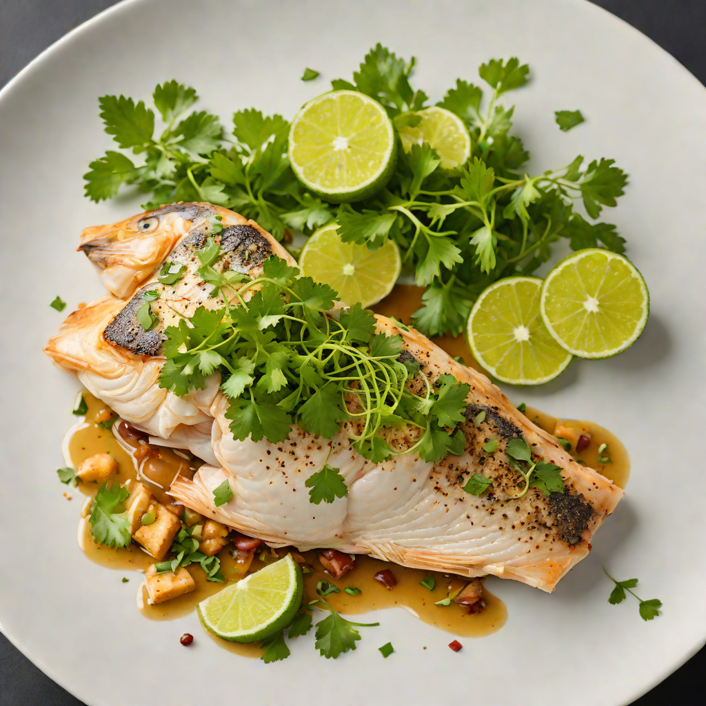 Steamed Ginger-Lime Snapper with Cilantro