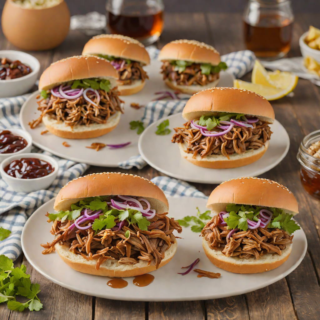 Slow Cooker Bourbon-Glazed Pulled Pork Sandwiches