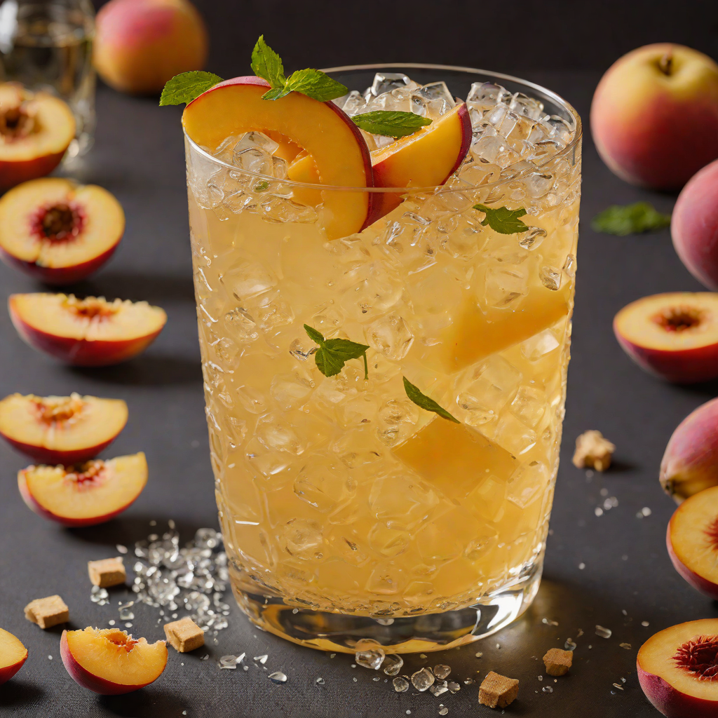 Ginger-Peach Fizz with Vodka and Honey
