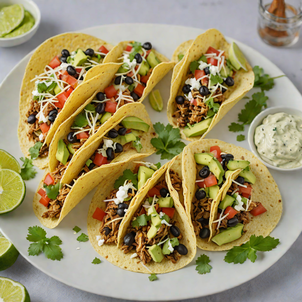 Quick Turkey and Black Bean Tacos with Avocado Crema