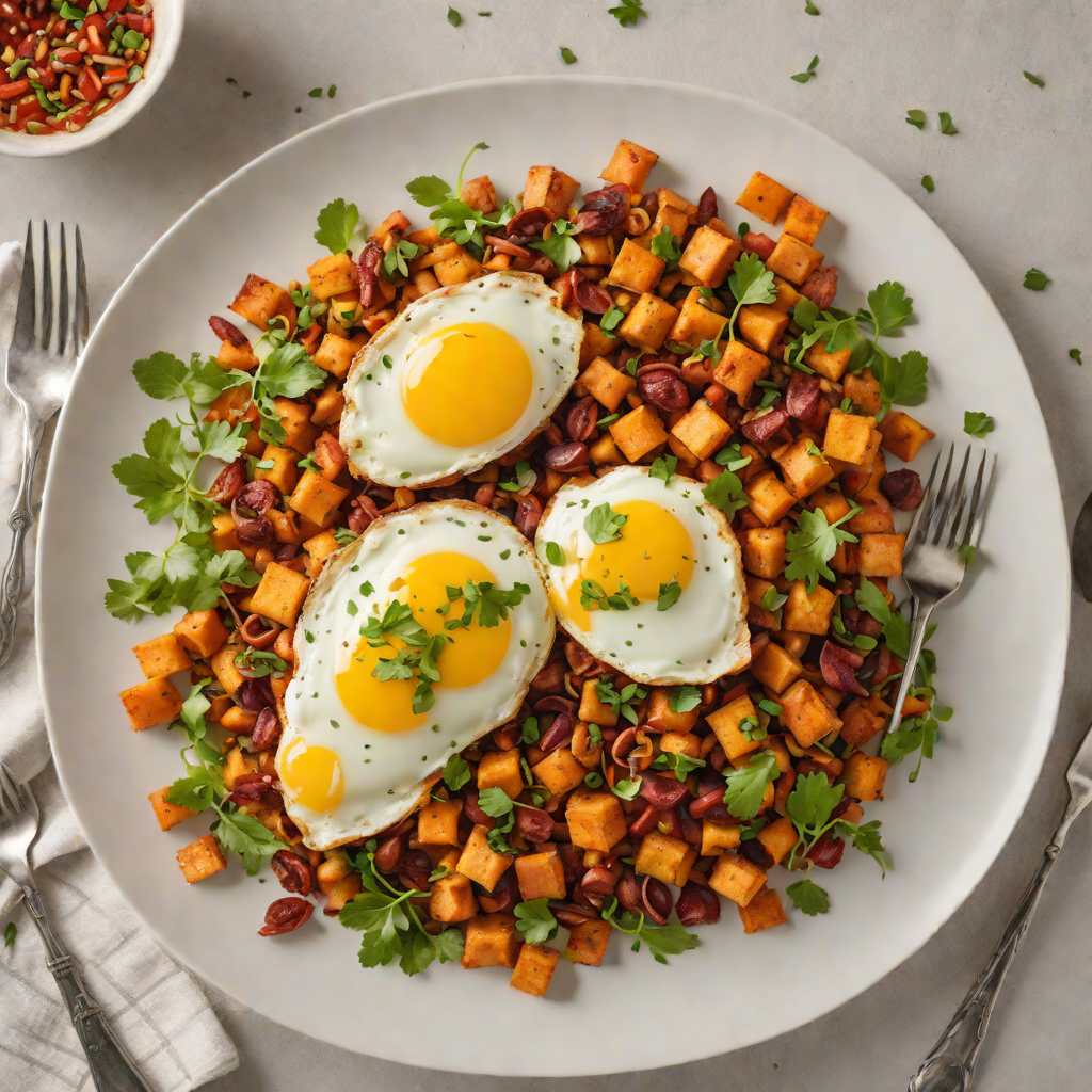 Skillet-Spiced Sweet Potato and Chorizo Breakfast Hash