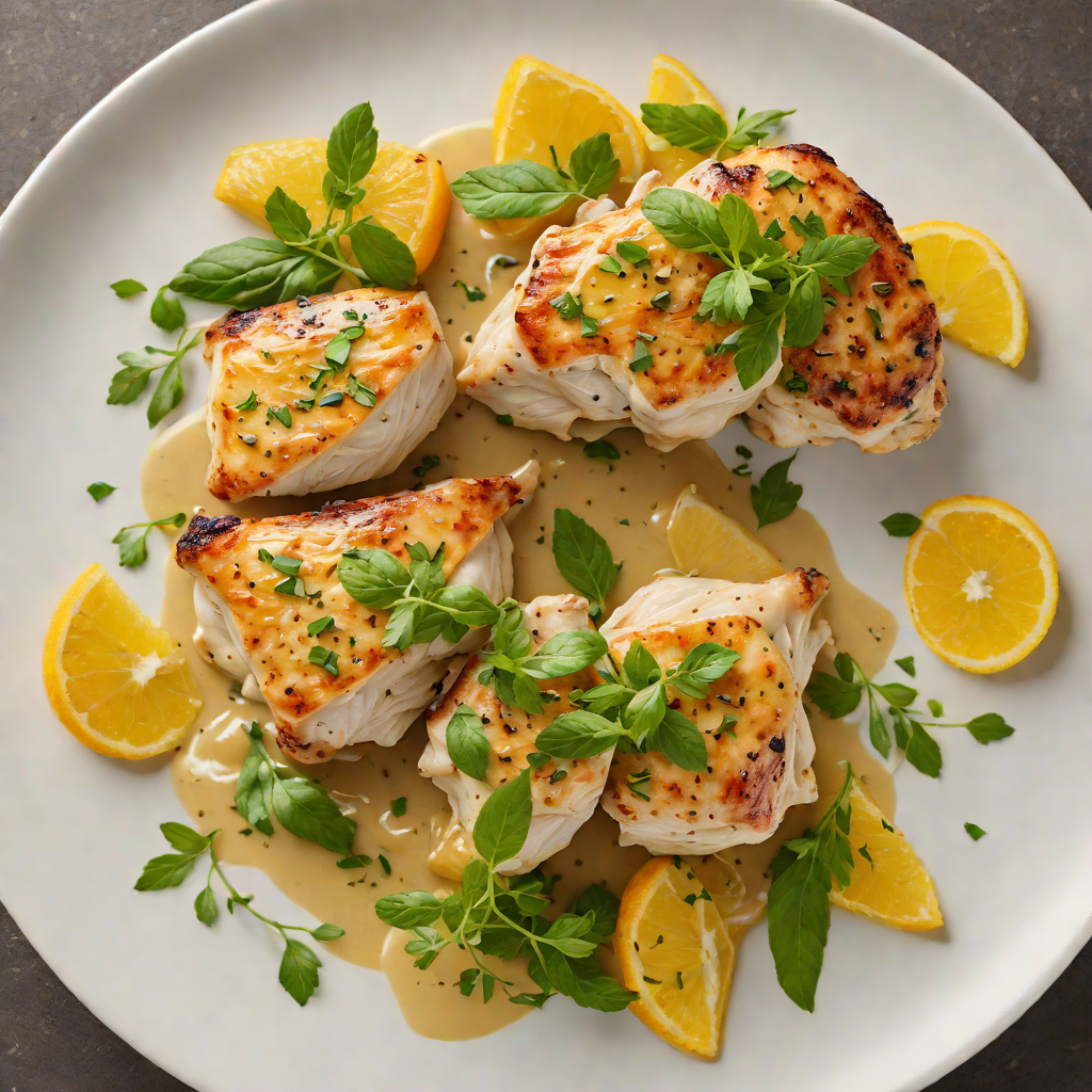 Sautéed Chicken with Bing-Inspired Citrus Herb Sauce