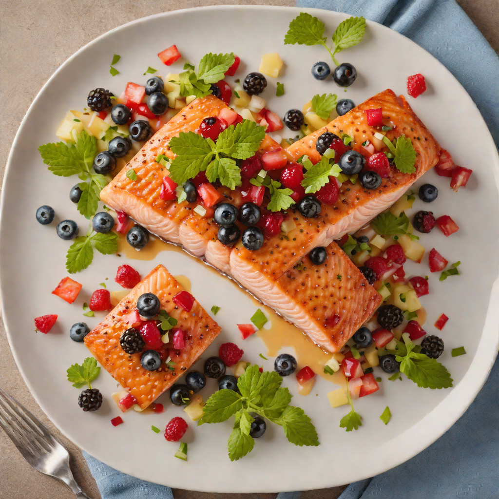 Pan-Seared Salmon with Berry Salsa