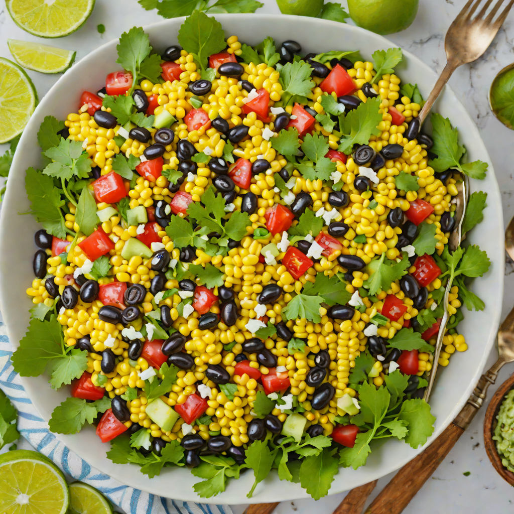 Corn and Black Bean Salad with Cilantro Lime Dressing