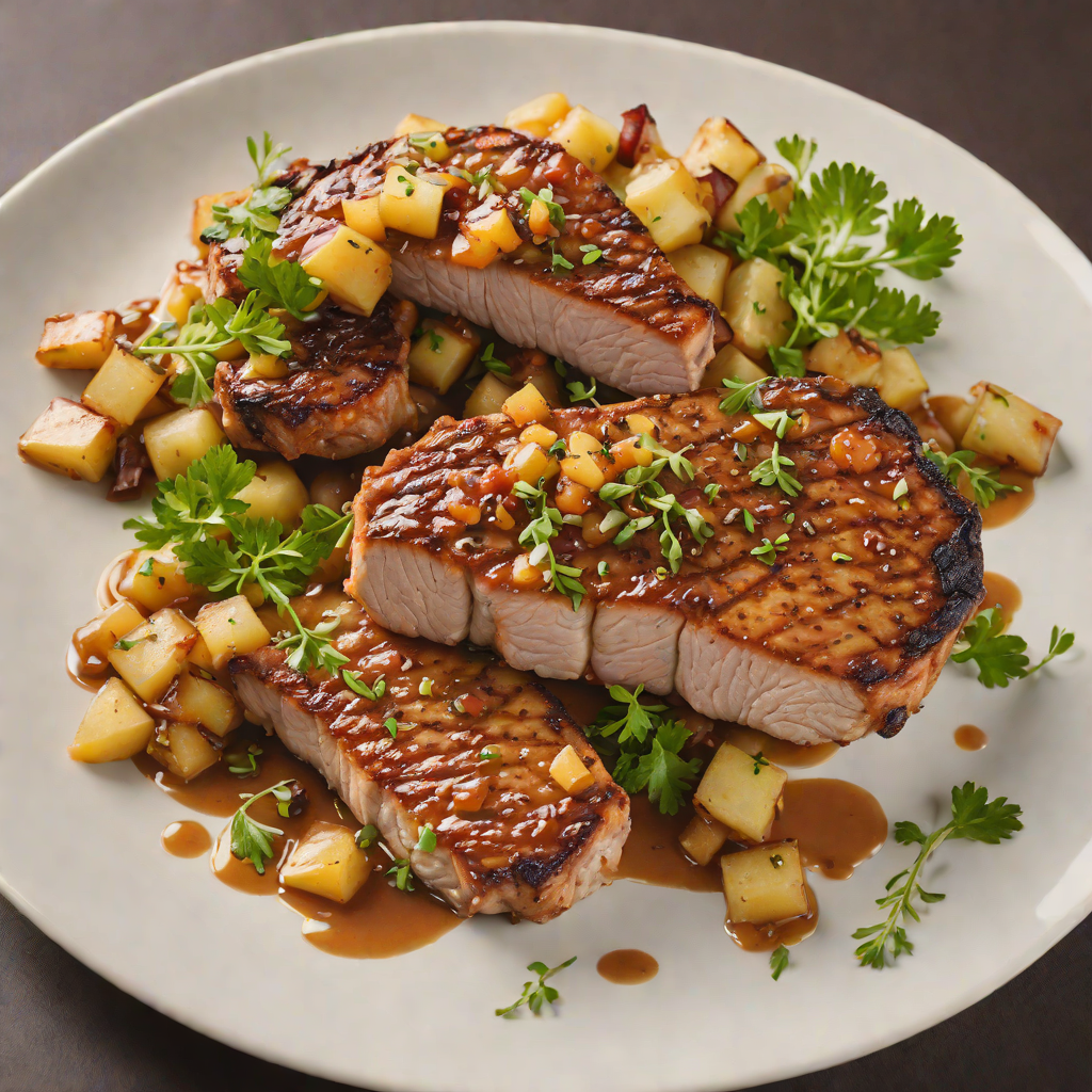 Incline Public House Style Pan-Seared Pork Chop with Ohio Apple Chutney