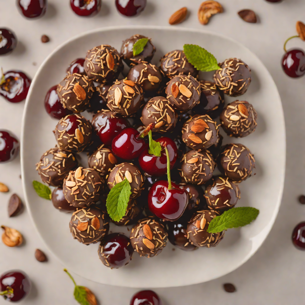Chocolate-Cherry No-Bake Energy Bites with Almond Butter