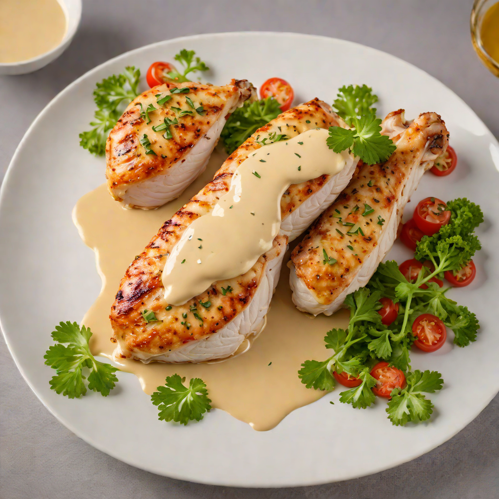 Pan-Seared Chicken with Tangy Mustard-Mayo Sauce