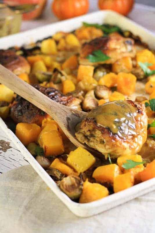 Herb-Roasted Chicken with Maple-Dijon Glaze