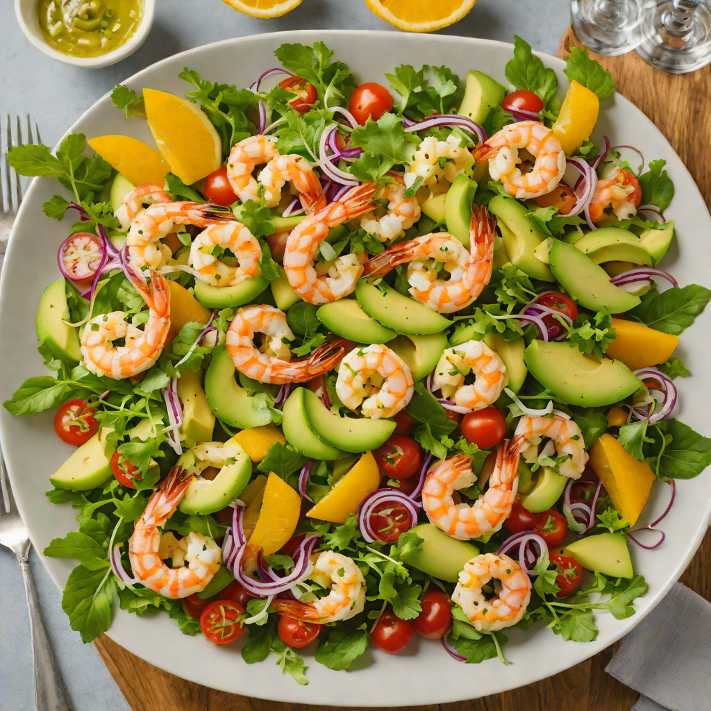 Citrus Vodka-Infused Shrimp Salad with Avocado