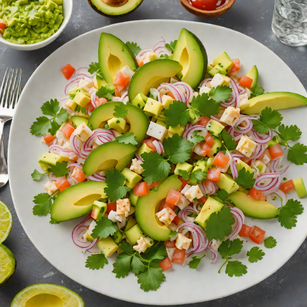 Tequila-Lime Ceviche with Avocado and Cilantro