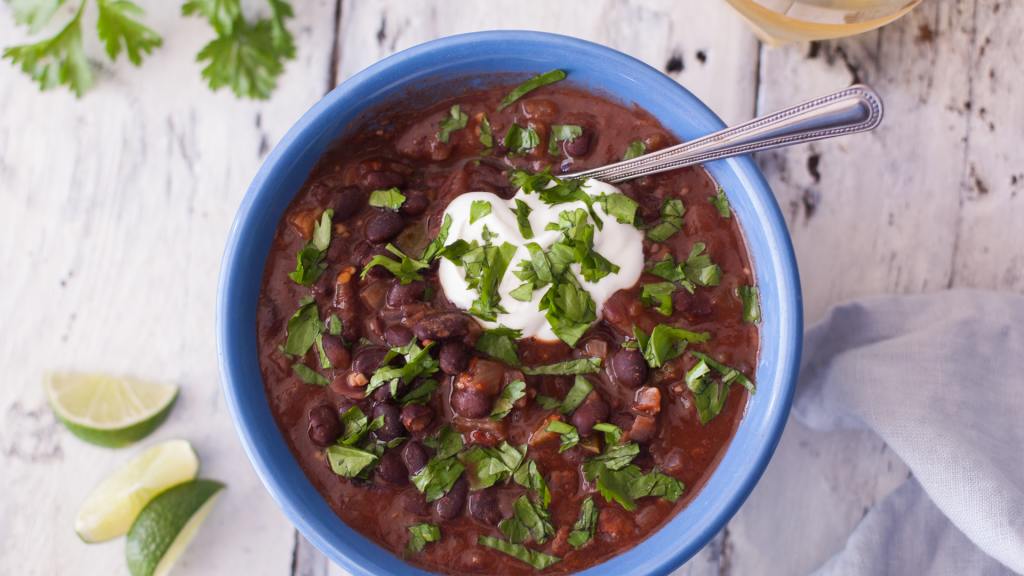 Winter Silhouette Black Bean Soup