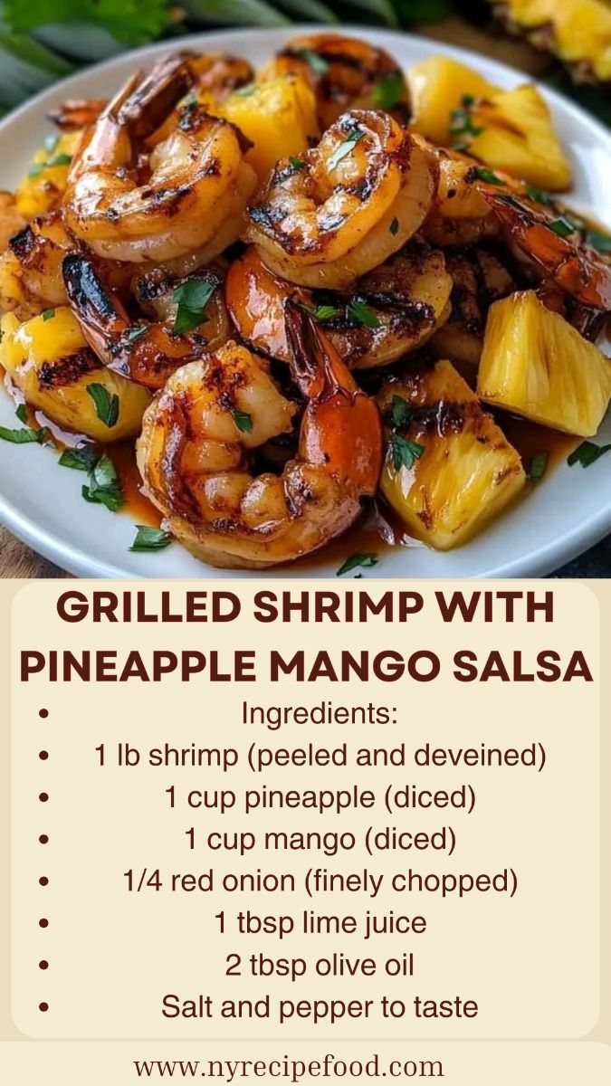 Jerk-Spiced Shrimp with Mango Pineapple Salsa