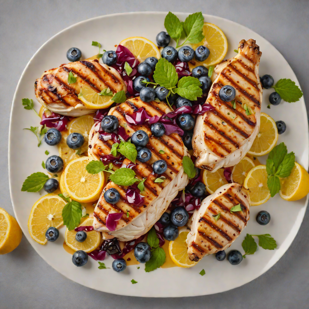 Grilled Citrus-Marinated Chicken with Blueberry Salsa