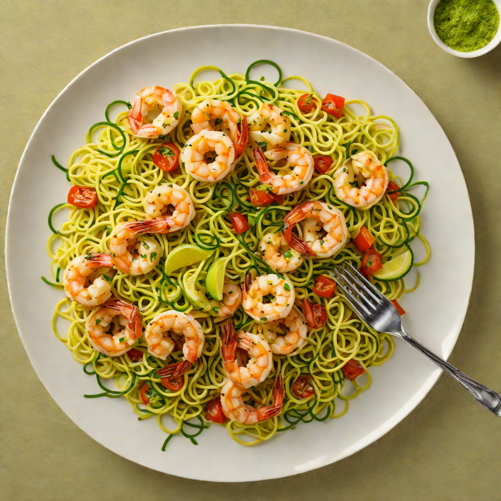 Sautéed Spiced Shrimp with Zucchini Noodles