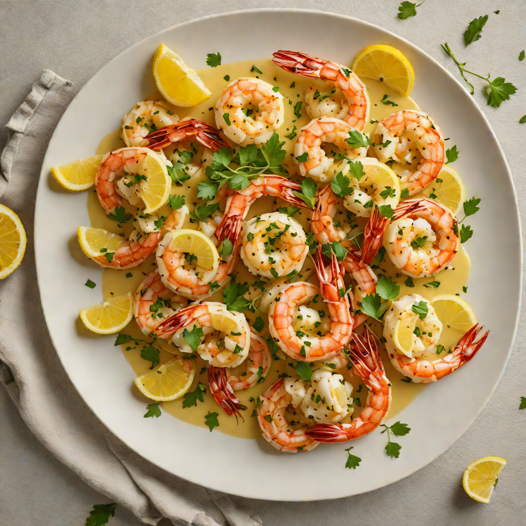 Sautéed Garlic and Herb Shrimp with Lemon Butter Sauce