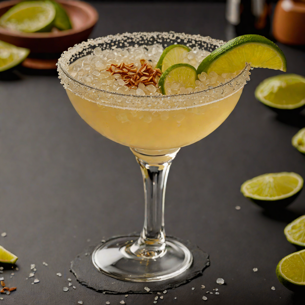 Honeyed Mezcal Margarita with Smoked Salt Rim
