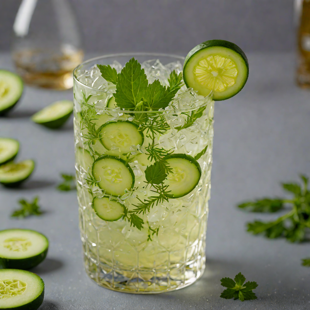 Herb-Pressed Gin and Cucumber Refresher