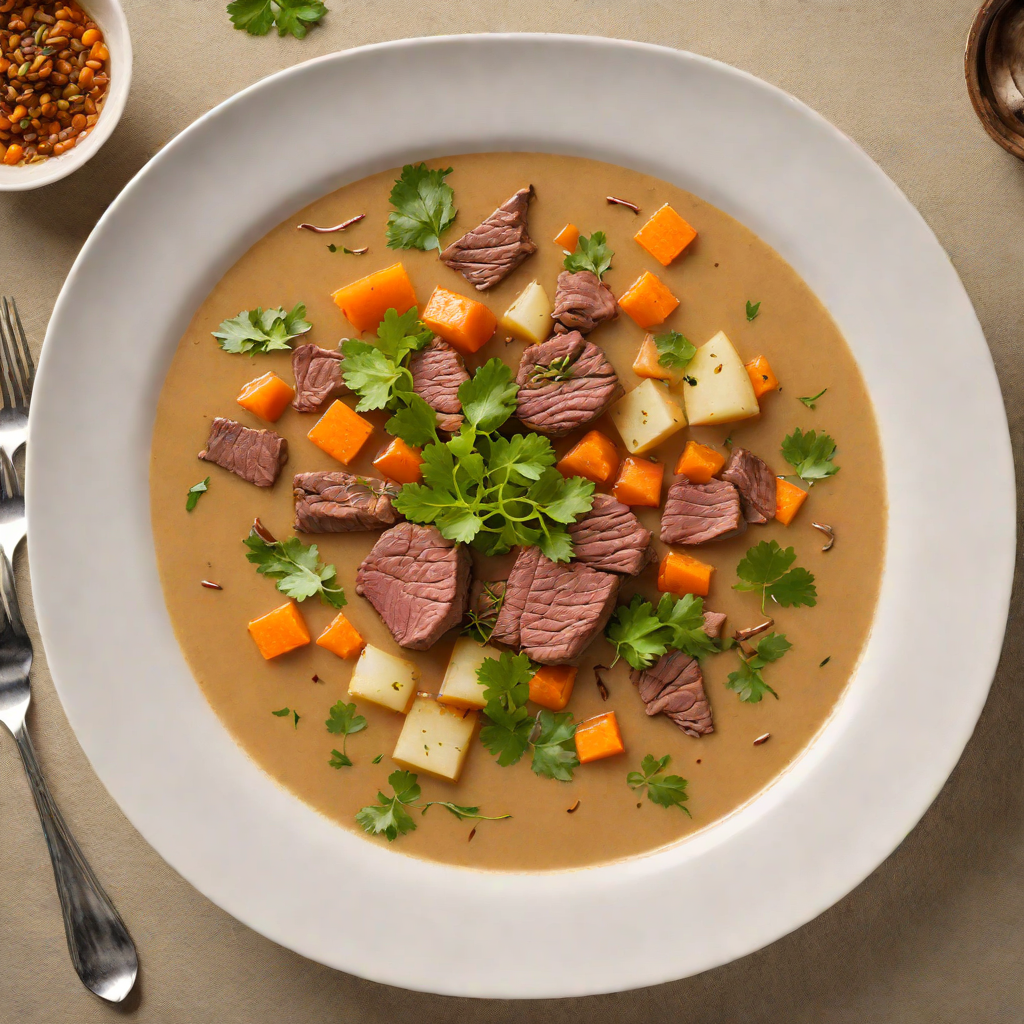 Chuño Soup with Roasted Beef and Root Vegetables