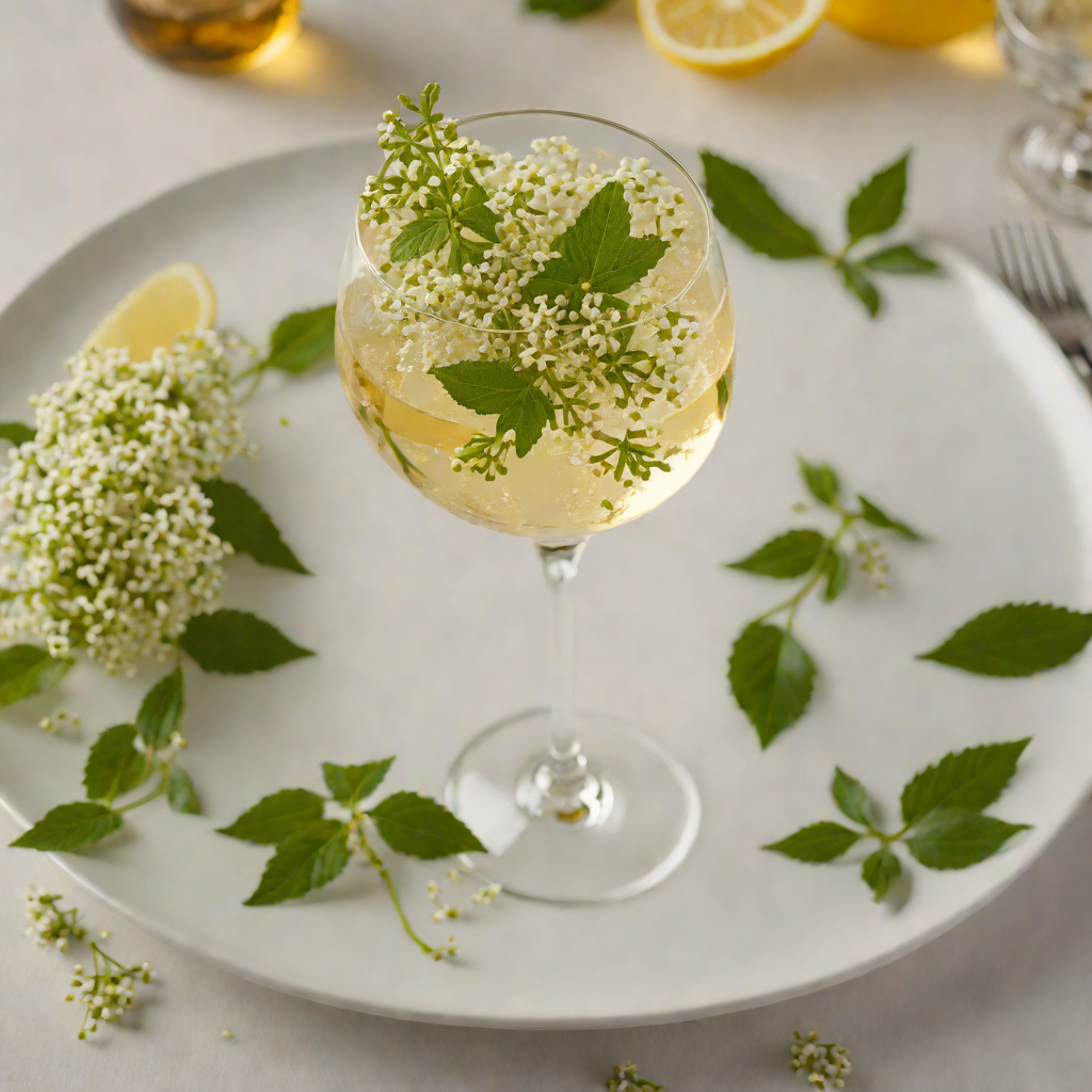 Sparkling Elderflower Aperitif with Prosecco