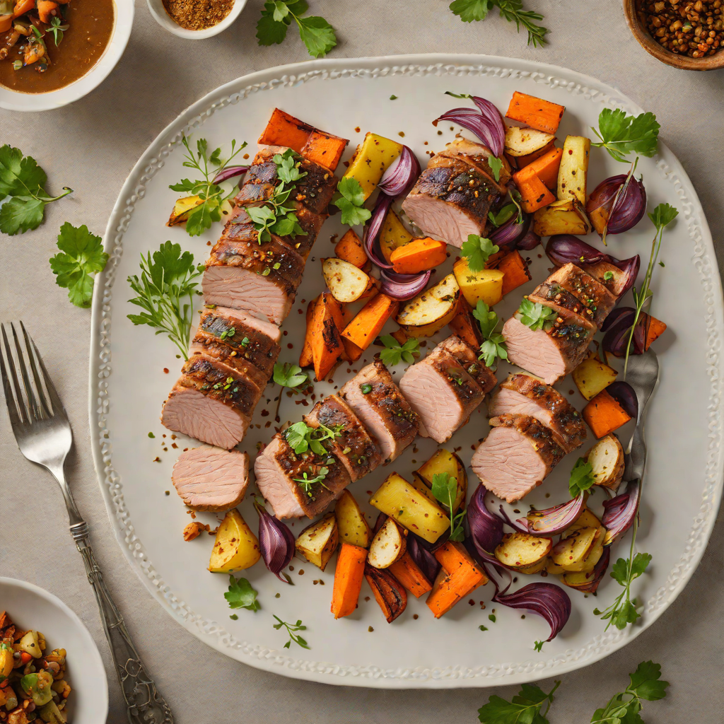 Sheet Pan Moroccan-Spiced Pork Tenderloin with Roasted Root Vegetables