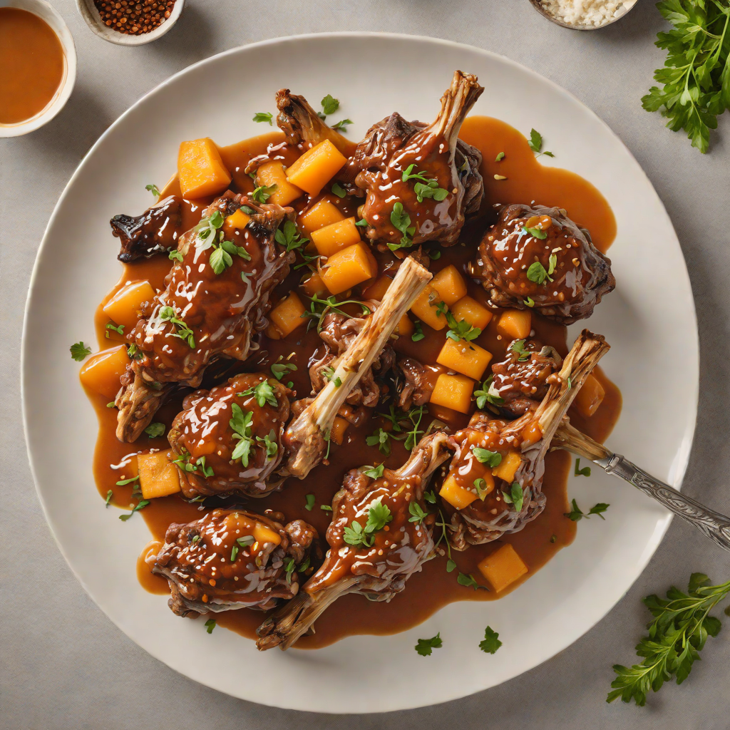 Slow-Braised Lamb Shanks with Moroccan Spice and Apricot Glaze