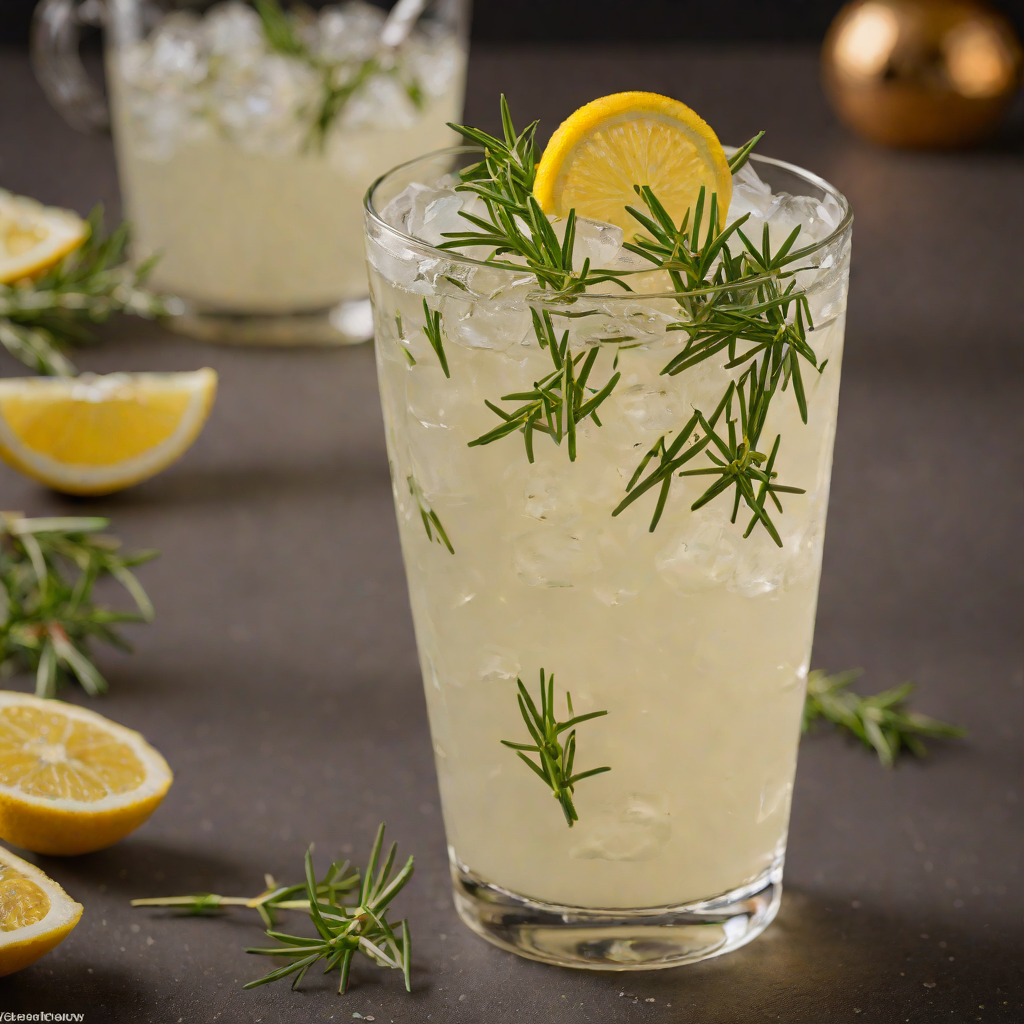 Vanilla-Rosemary Gin Fizz