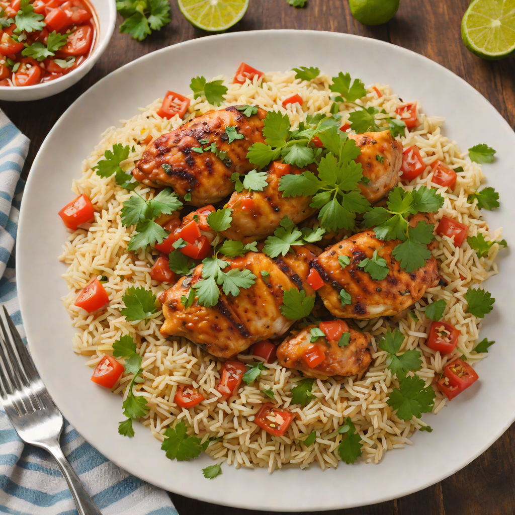 One-Pot Mexican Chicken and Rice with Tomato and Cilantro