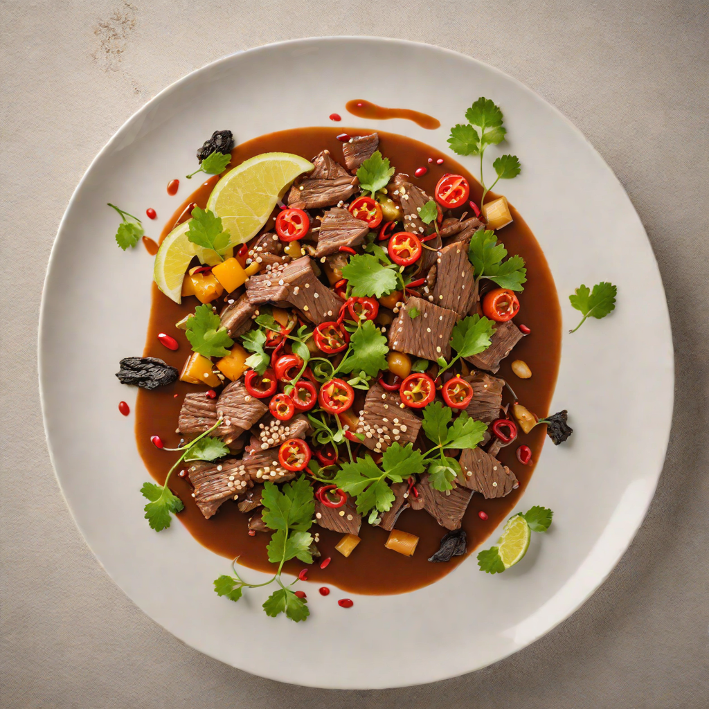 Kangaroo Stir-Fry with Finger Lime and Native Pepperberry Sauce
