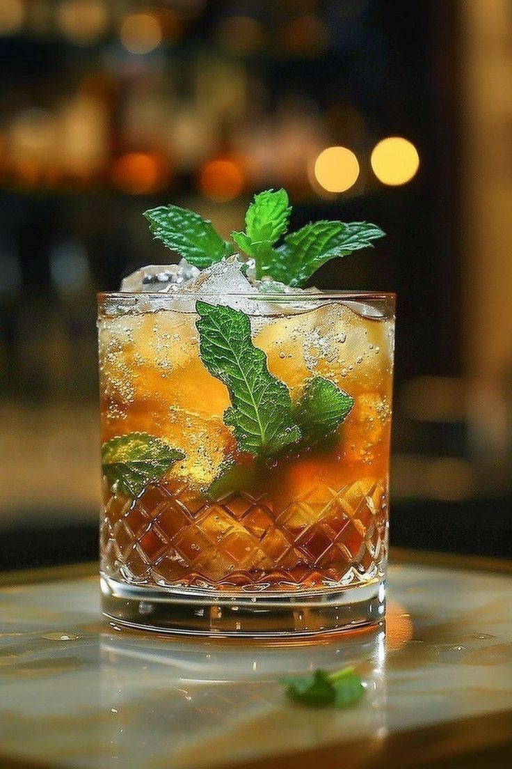 Mint-Infused Bourbon Old Fashioned