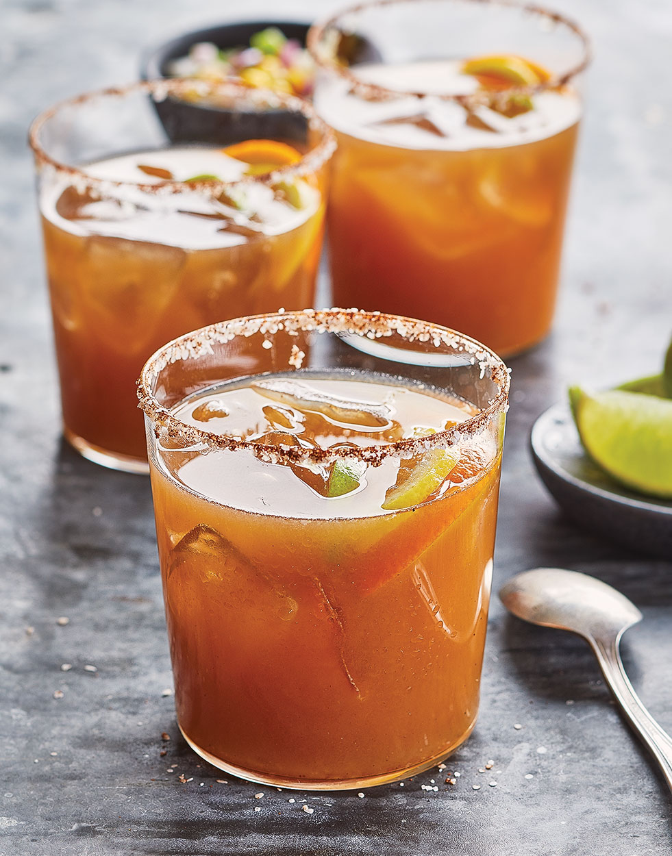 Muddled Tamarind Margarita with Chile Salt Rim