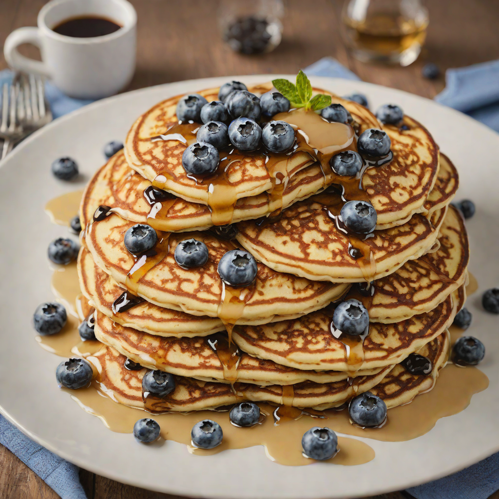 Sweet Maine Blueberry and Maple Pancakes