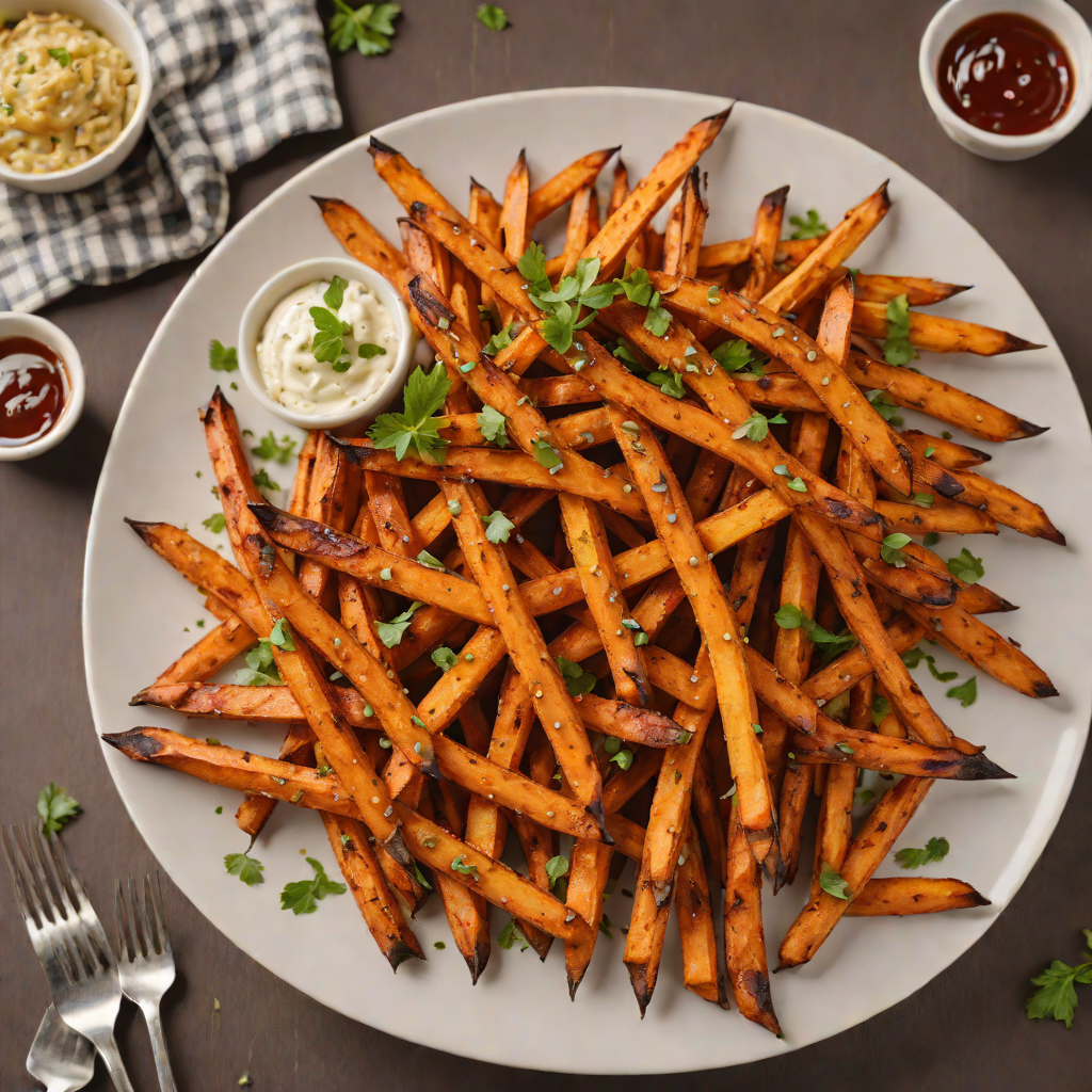 Oven-Baked Maple-Glazed Sweet Potato Fries