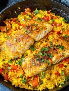 Pan-Roasted Salmon with Ginger-Turmeric Rice