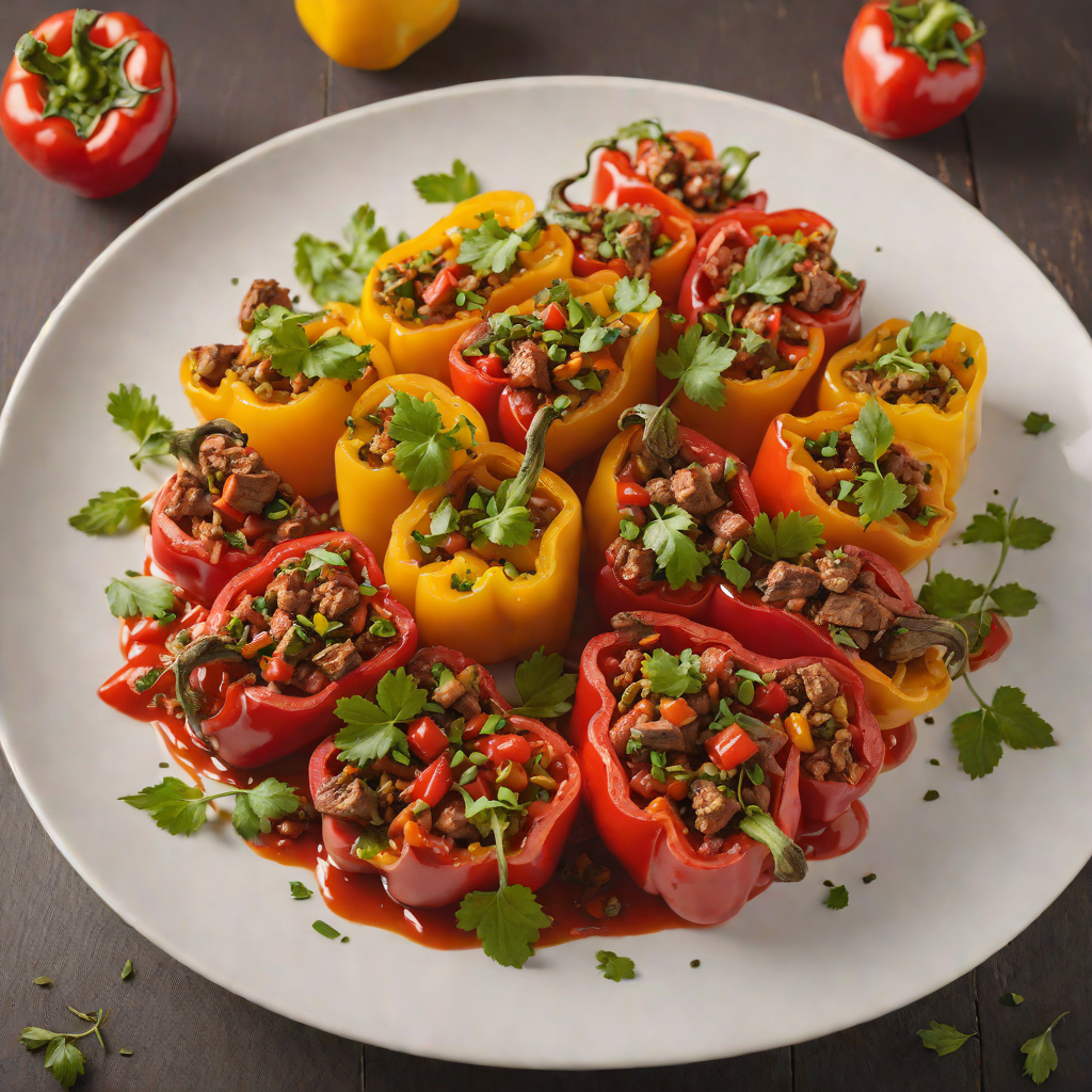 Spiced Beef and Tomato-Stuffed Bell Peppers